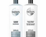 NIOXIN System 1 Cleanser Shampoo &amp; Scalp Therapy Conditioner 33.8oz Duo Set - £36.17 GBP