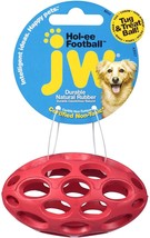 JW Pet Hol-EE Football Dog Toy, Durable Natural Rubber Tug and Treat Ball - £15.72 GBP