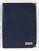 VINTAGE Digital Equipment Co Blue Leather Portfolio Organizer w/ Notebook - £38.65 GBP