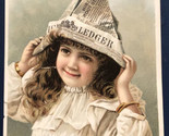 Young Girl With Paper Hat Quack Medicine Victorian Trade Card VTC 6 - £11.83 GBP