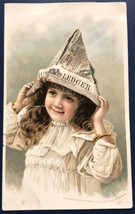 Young Girl With Paper Hat Quack Medicine Victorian Trade Card VTC 6 - $14.84