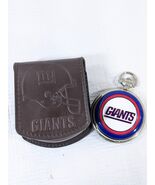 Danbury Mint NFL New York Giants Pocket Watch in Leather Case Belt Pouch - $79.00