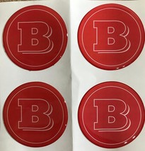 Logo Brabus 4 x 50 domed stickers for wheel center caps - £10.22 GBP