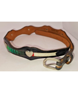 Dun Dee Womens Western Heart Belt w/ Buckle &amp; Tip Size 30 Made in Texas USA - £10.74 GBP