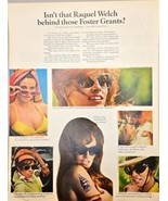 RAQUEL WELCH-FOSTER GRANTS-Hollywood Model-Sun Glasses 1968 Vintage Prin... - $9.94