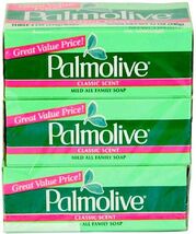 3 PALMOLIVE Mild Bath BAR SOAP Classic Scent Original GREEN 3.2 oz ounce... - $13.90