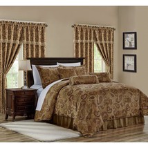 Chezmoi Collection Adelle 7-Piece Paisley Jacquard Embroidered Comforter Bedding - £107.56 GBP