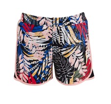 Ideology Big Girls Small Pink Floral Leaf Print Elastic Active Wear Shorts NWT - £8.73 GBP