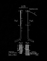 Hockey Stick Patent Print - Black Matte - $7.95+