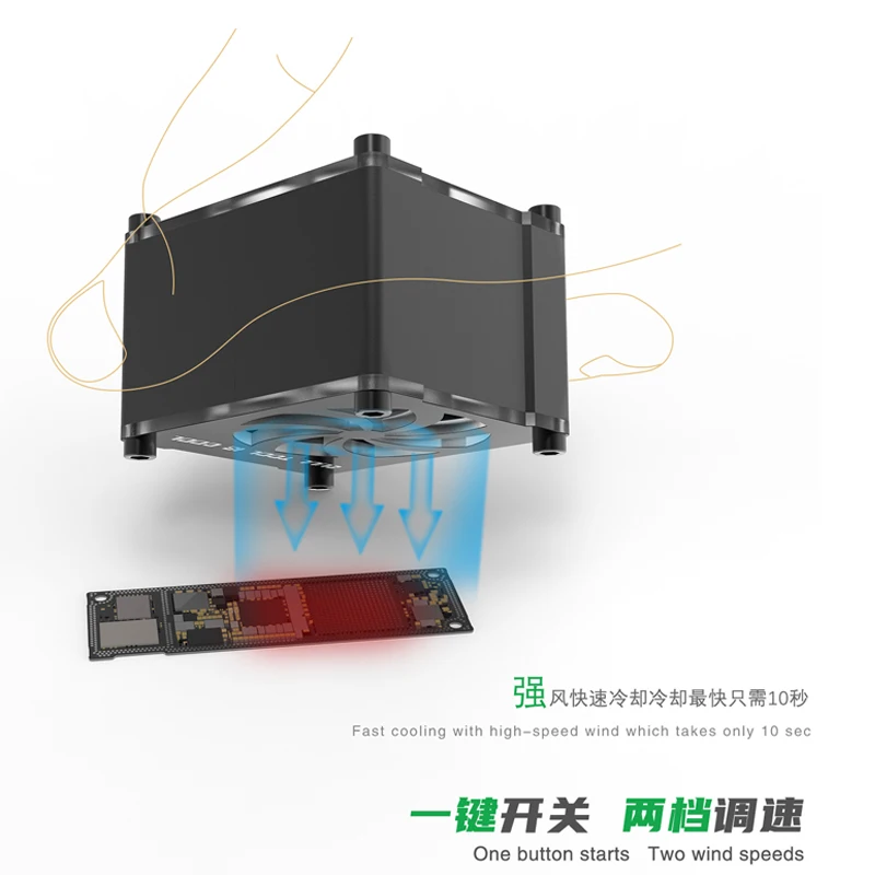 2UUL Mini Cooling Fan 5V USB Type-C Input Charging Soldering Fume 10000R... - $160.99