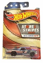 2020 Hot Wheels Stars &amp; Stripes 6/10 &#39;68 EL CAMINO Gray w/Black DD8 Sp Red Rims - £7.11 GBP