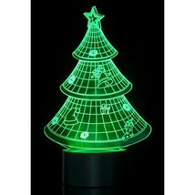 3D Optical Illusion LED Christmas Tree 7 Color Changing Light Night USB Lamp - £26.90 GBP