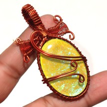 Australian Triplet Opal Wire Wrapped Handcrafted Copper Pendant 2.40&quot; SA 1312 - £3.98 GBP