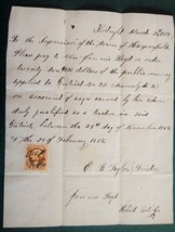 1865 antique HANDWRITTEN TEACHER PAY kostright ny JENNIE BOYD revenue st... - £68.46 GBP