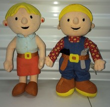 Vintage 2001 Hasbro Playskool Bob The Builder and Wendy 10&quot; Plush Toys - £18.80 GBP