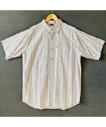 The North Face Plaid Button-Front Short Sleeve Camp Shirt White Brown - ... - €16,16 EUR