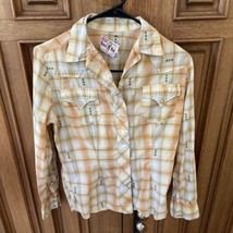 Vintage 50s Levi&#39;s Western Wear Shirt Dan River Fabric Cowboy USA Slim W... - £193.88 GBP