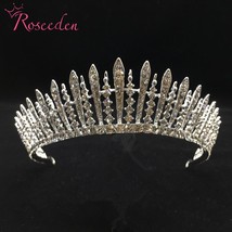 Gorgeous Princess Queen Tiara Wedding Bridal Tiara Crown Rhinestone Pageant Crow - £14.96 GBP