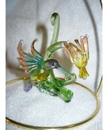 Ashton Drake Heirloom Ornaments Garden Of Glass Delicate Dewdrop Humming... - £20.85 GBP