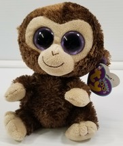 MM) Ty Beanie Babies Beanie Boo&#39;s Collection Coconut Stuffed Monkey Toy - £10.11 GBP