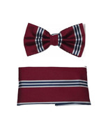 Men&#39;s Fancy Bow Tie/Hankie Set By J.Valintin Soft Microfiber Silky JVBT-24 - $33.95 CAD