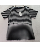Small Show Nursing Top Womens Large Black Striped Sleepwear Maternity Ro... - $436.04 MXN