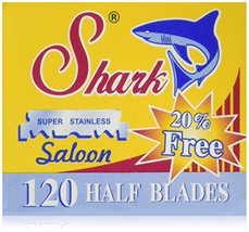 120 Shark Super Stainless Straight Edge Barber Razor Blades for Professional Bar - £9.34 GBP