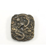 Bergamot Brass Works Belt Buckle Sea Serpents Dragon Fantasy 1974 USA - £17.59 GBP