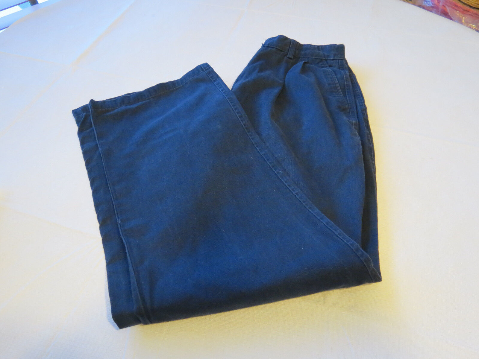 Primary image for Boys Nautica pants school 20 reg adj wst 410 navy blue N856002 cotton Youth GUC