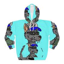 Army Vest Werewolve Cyborg Wolf AOP Unisex Pullover Hoodie - £108.92 GBP+