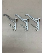 3 Cast Iron School Room 4&quot; Coat Hat Triple Hook Hall Tree Industrial Res... - €26,23 EUR
