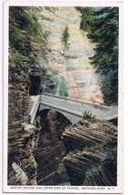 Watkins Glen New York Postcard Sentry Bridge Upper Tunnel Curteich A-52130 1922 - £0.78 GBP