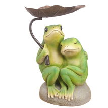Garden Frog Statue Couple Frog Figure Home Yard Lawn Decor Fountain Orna... - £54.90 GBP