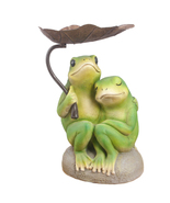 Garden Frog Statue Couple Frog Figure Home Yard Lawn Decor Fountain Orna... - £54.01 GBP