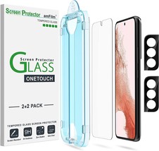 2+2 Pack amFilm OneTouch for Samsung Galaxy S22P- Glass Screen / Lens Protector - $29.99