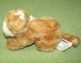 6&quot; Battat Tabby Cat Stuffed Animal Plush Kitten Striped Yellow Bow Rare Htf - £14.22 GBP
