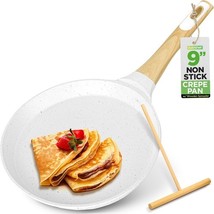 NutriChef 9.45” Non-Stick Crepe Pan with Wooden Spreader - White (Open Box) - $318.55 MXN