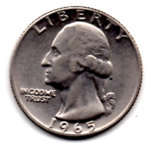 1965 P Washington Quarter - Circulated Minimum Wear  - $7.99