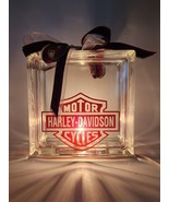 Harley Davidson Motorcycles Clear Glass Block 8&quot; with light - £23.48 GBP