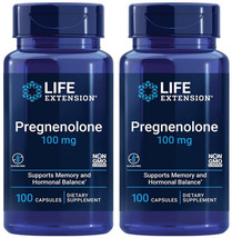 PREGNENOLONE HORMONE MEMORY MOOD SUPPORT 200 Capsule 100mg  LIFE EXTENSION - $37.49