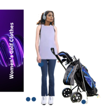Women&#39;s Golf Clothes Purple Tank Top By Satva - £39.50 GBP