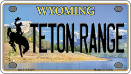 Teton Range Wyoming Novelty Mini Metal License Plate Tag - £11.91 GBP