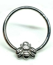 Bumble Bee Nose Septum Ring 18g (1.0mm) 12mm Hinged Clicker Daith Rook Earring - £10.45 GBP