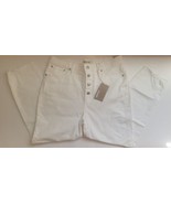 Madewell The Perfect Vintage Crop Jeans White Denim Women&#39;s Size 32 Raw ... - $68.51 CAD