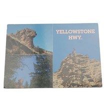 Yellowstone Wyoming Postcard Highway Elephant Head Laughing Pig Goose Rock Vtg - £2.38 GBP