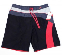 Speedo Black Brief Lined Water Shorts Swim Trunks Boardshorts Men&#39;s NWT - £47.20 GBP