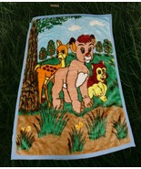 Vintage World Class Mink Jungle Animals Lion Deer 37x55 Baby Blanket Fuz... - $624.37 CAD