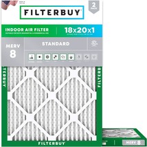 Filterbuy 18X20X1 Air Filter Merv 8, Actual Size: 17.50 X 19.50 X 0.75 I... - $44.96