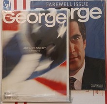 2 Vintage George Magazine John Kennedy Jr A Tribute 1999 Farewell Issue 2001 - £64.13 GBP