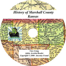 2 in 1  History &amp; Genealogy MARSHALL County Kansas KS - £4.59 GBP